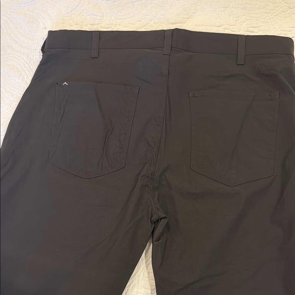 Solid Black Straight Leg Pants - Picture 3 of 4